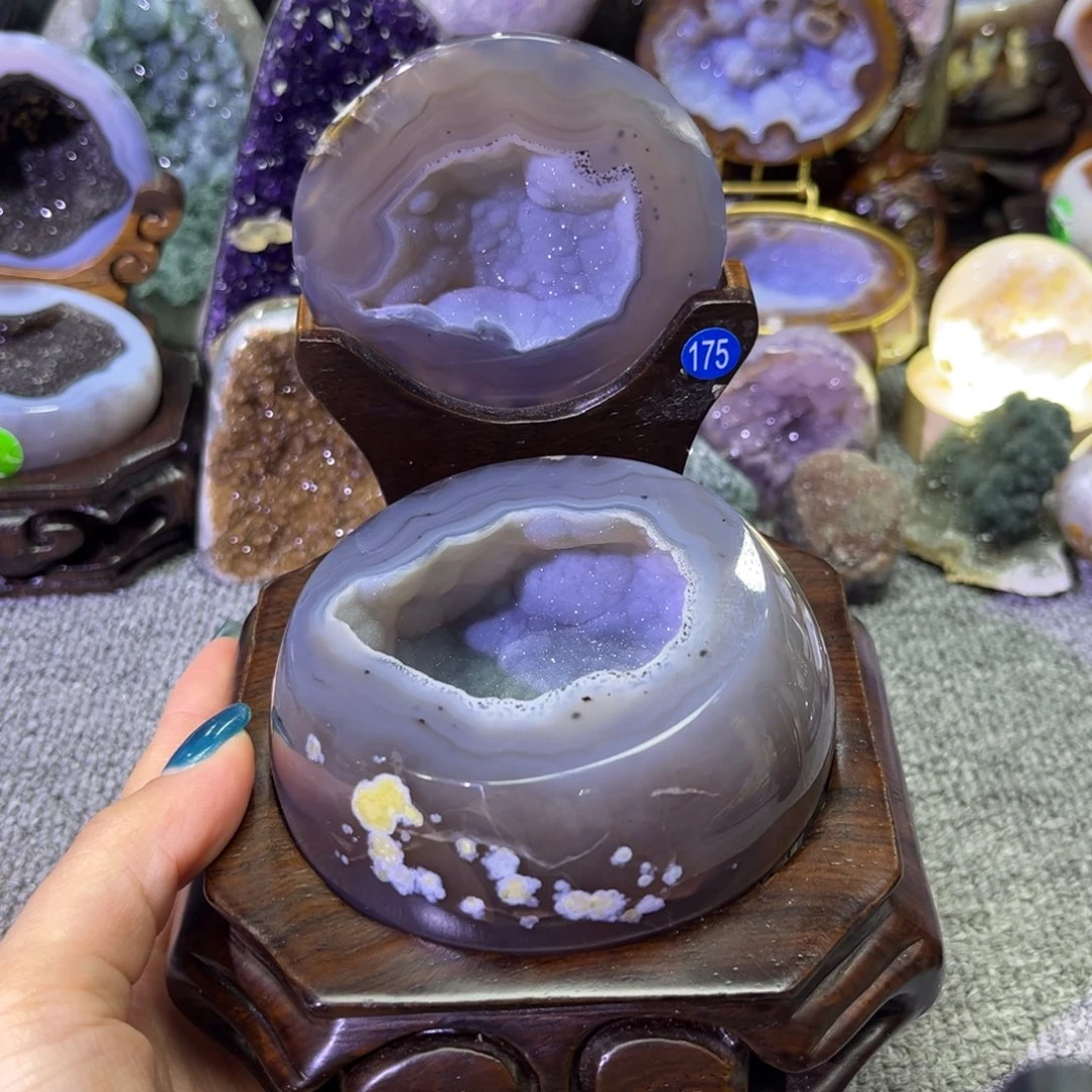 未镶嵌摆件紫晶聚宝盆