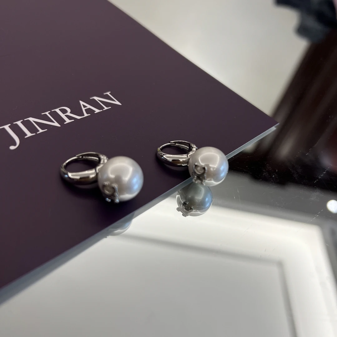 合金琉璃耳饰 JINRAN时尚款琉璃珠耳钉