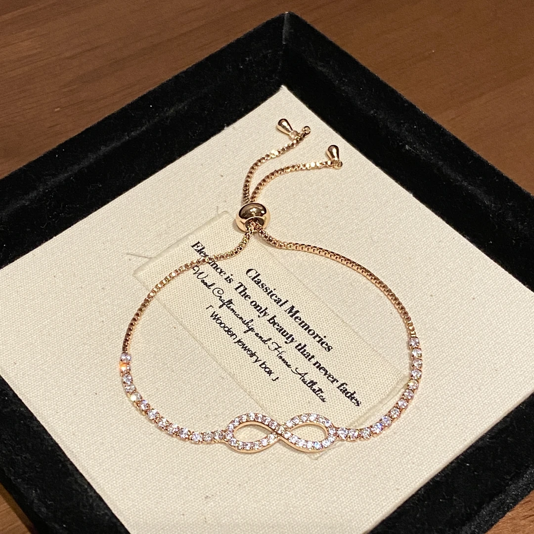 铜合金合成锆石手链 无限手链百搭设计轻奢经典手链A2765