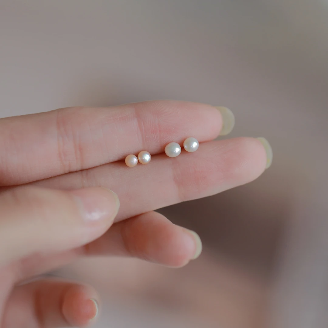 铜合金仿珍珠耳饰 「小优雅」925纯银养耳洞精致耳钉珍珠耳饰耳环女