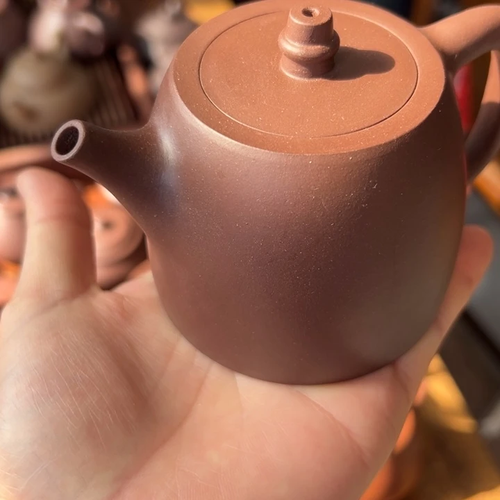 紫砂茶壶紫泥汉铎200