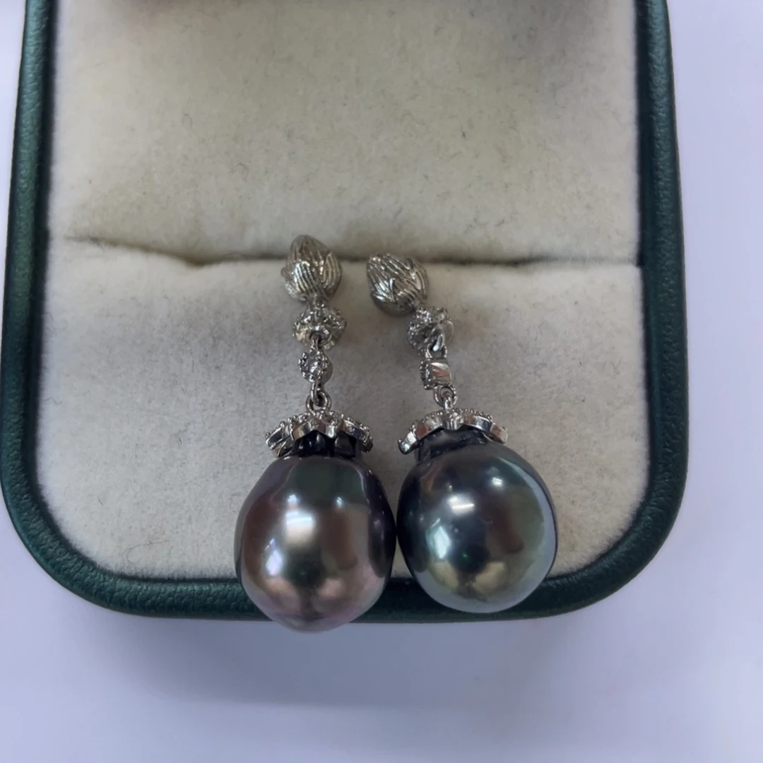 海水珍珠未镶嵌耳饰