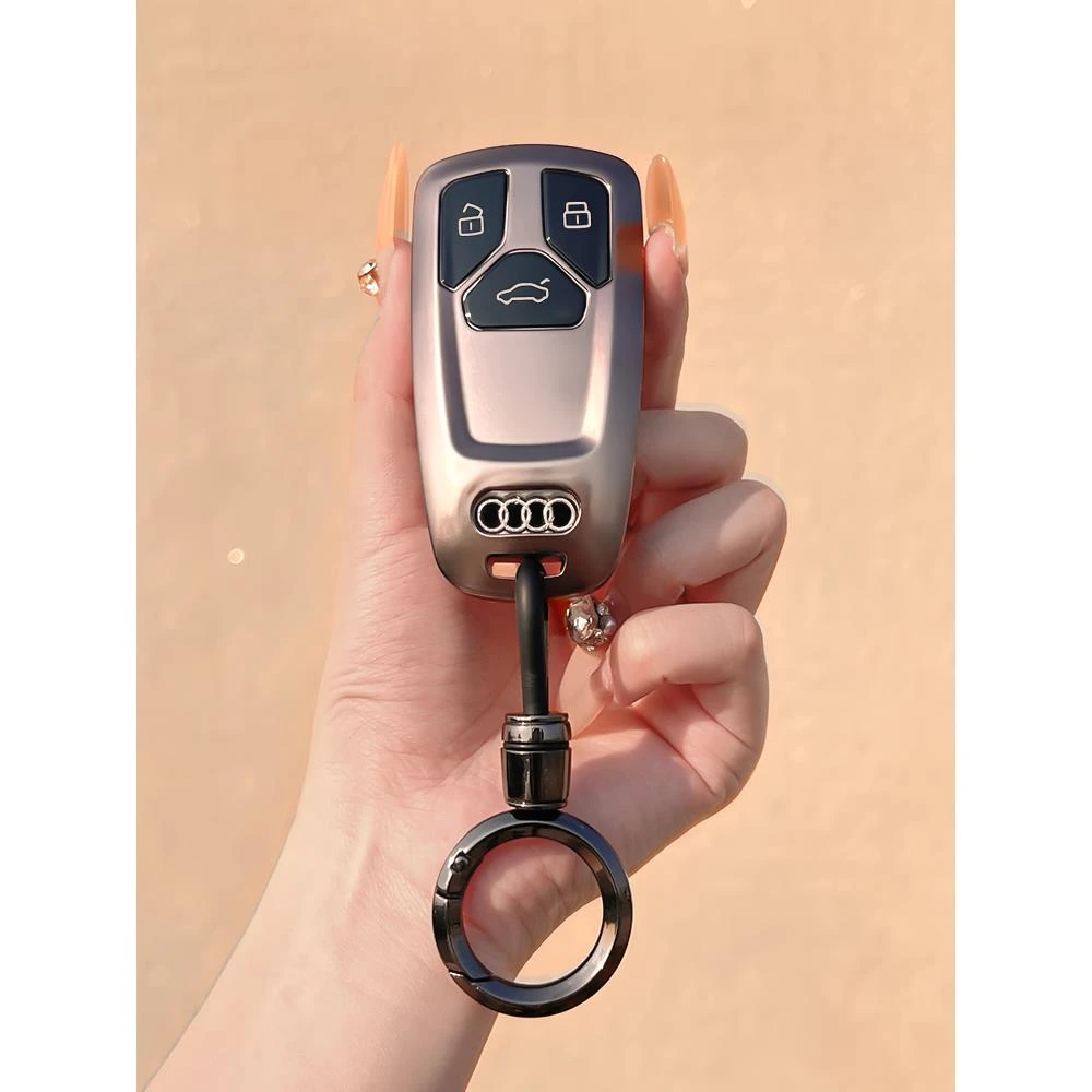 奥迪a4l钥匙套q5l车a6l壳a3扣q3包q2l高级感a5男q7/a8专用q4etron