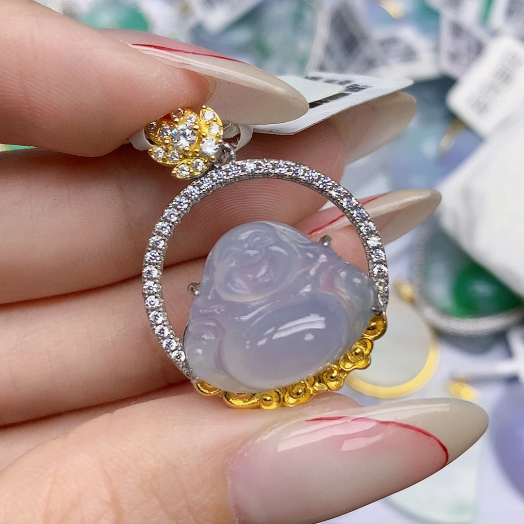 翡翠银S925镶嵌颈饰