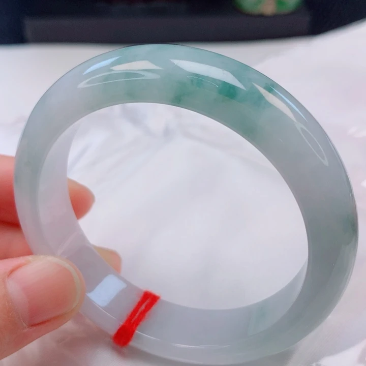 未镶嵌手镯翡翠54。55高货有天然棉纹放漏款