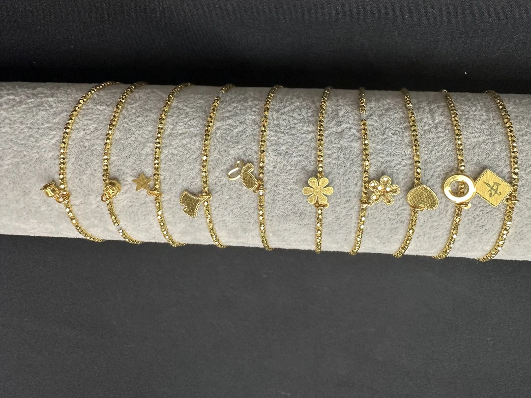 足金999 黄金5G工艺，蹦迪手链合集