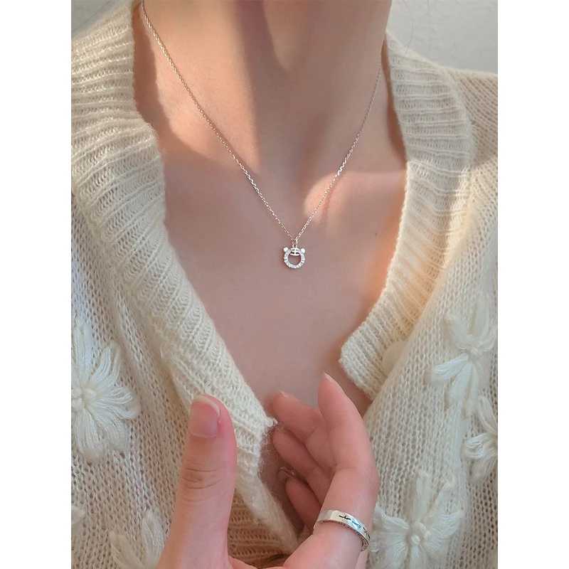 铜合金吊坠 新款小虎吊坠项链风格简单的锁骨小众设计礼物