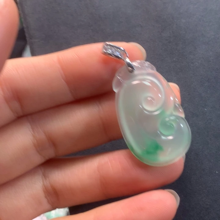 石英质玉银S925镶嵌颈饰