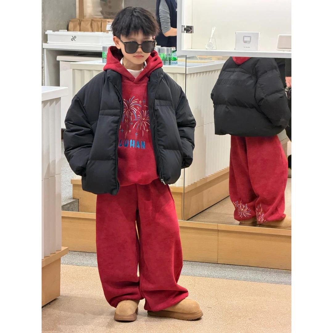 现货THE LUHAN【冬日暖阳】秋冬90白鸭绒保暖亲子中大童羽绒服25829