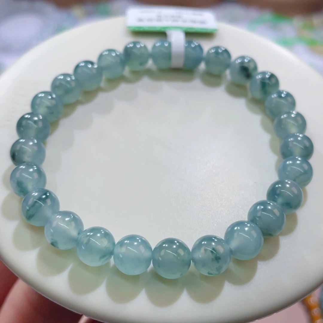 未镶嵌手链翡翠蓝底蓝花卡7