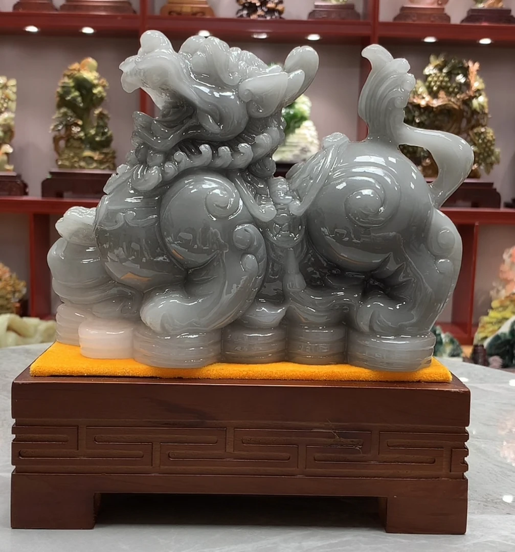 9010家居装饰摆件中式雕刻书房纪念品花鸟电视柜玄关创意山水