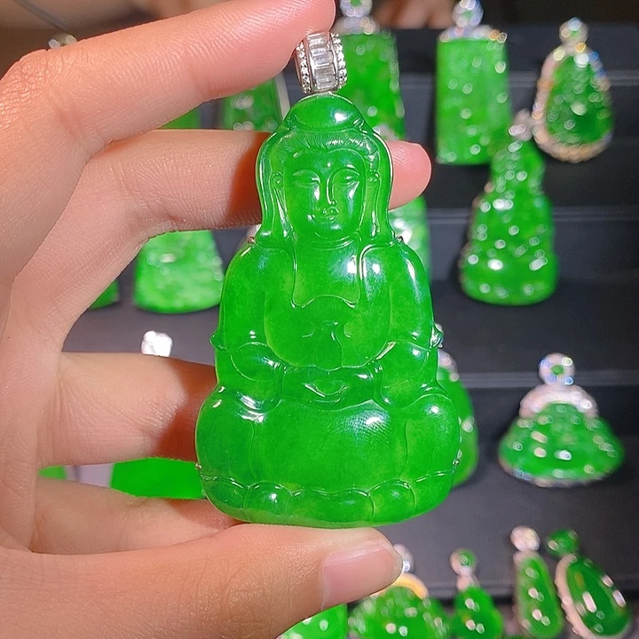 翡翠银S925镶嵌颈饰