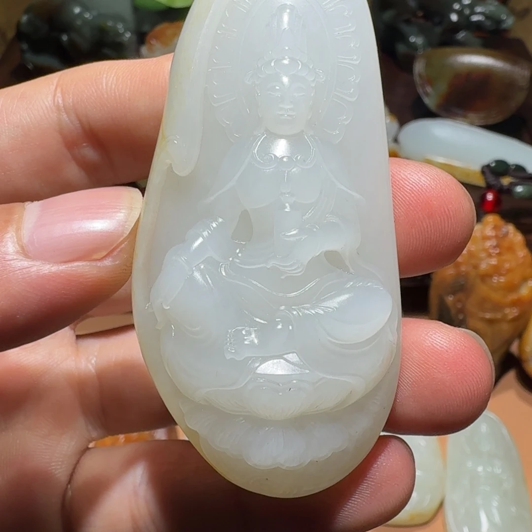和田玉未镶嵌吊坠(不含链)