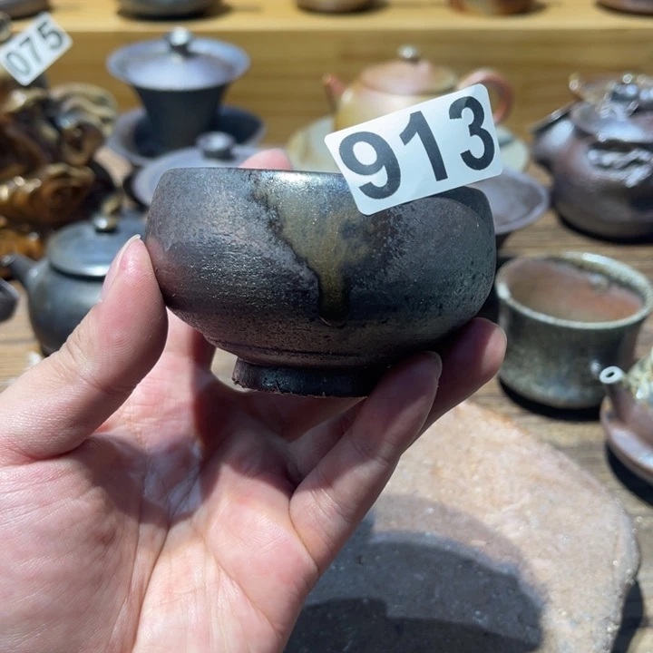 手工制作柴烧茶杯913