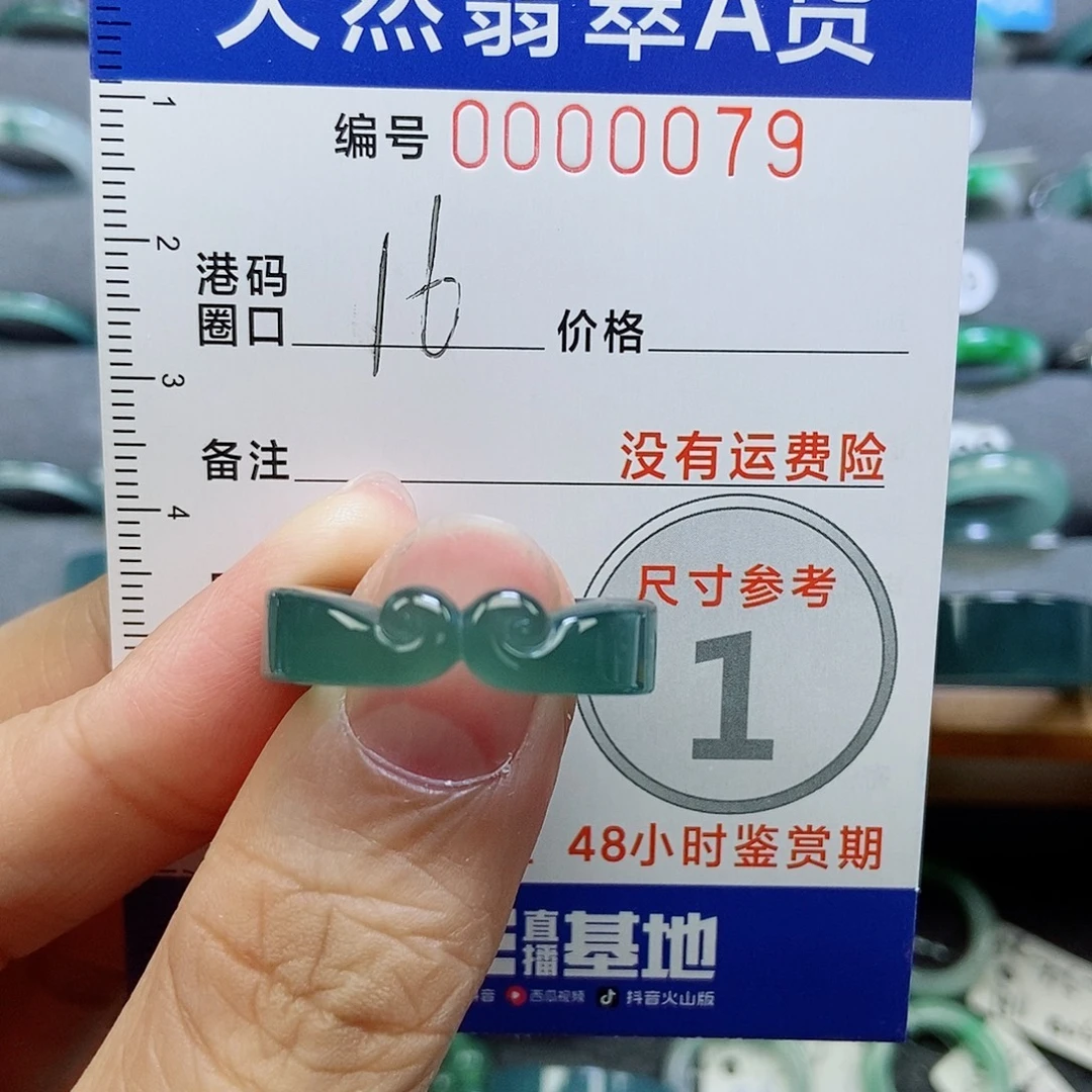翡翠未镶嵌戒指天然