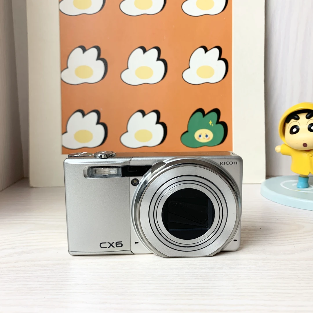 9新 Ricoh/理光 cx6银色 1000万像素10.7倍变焦 复古清透质感