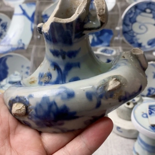 瓷片现代工艺品青花瓷片