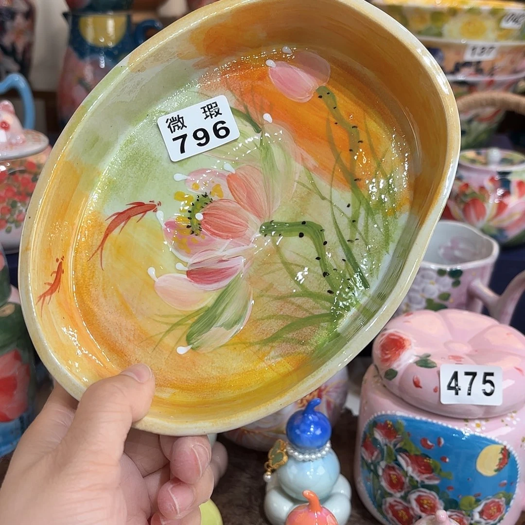 景德镇手绘高温釉下彩陶瓷茶具