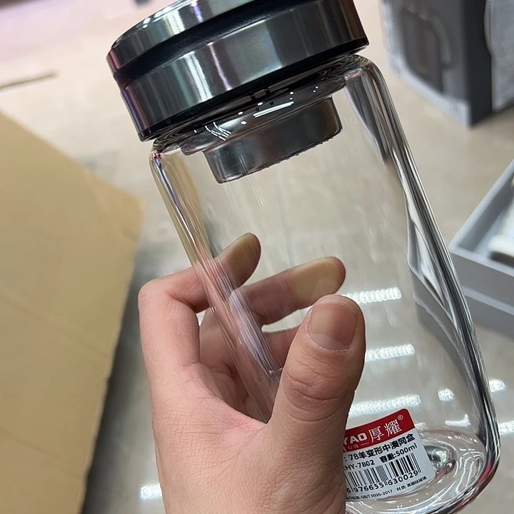 厚耀品牌单层烫手500ml鹅蛋杯黑