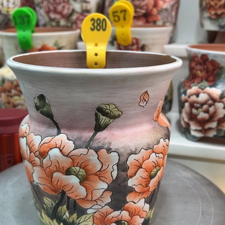 紫砂花盆水晶花盆380瑕疵