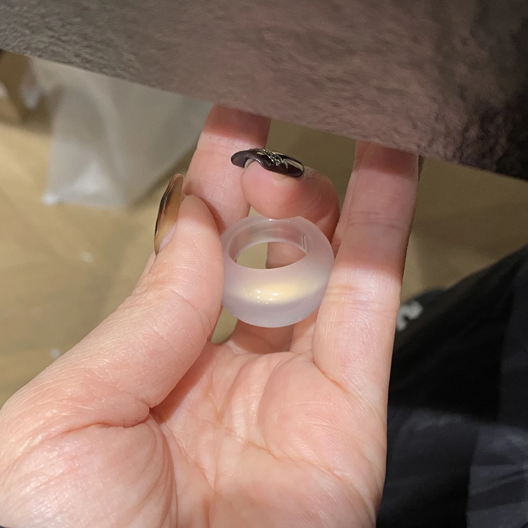 非金属仿水晶戒指 宽戒指 气质百搭简约小众戒指 YS011