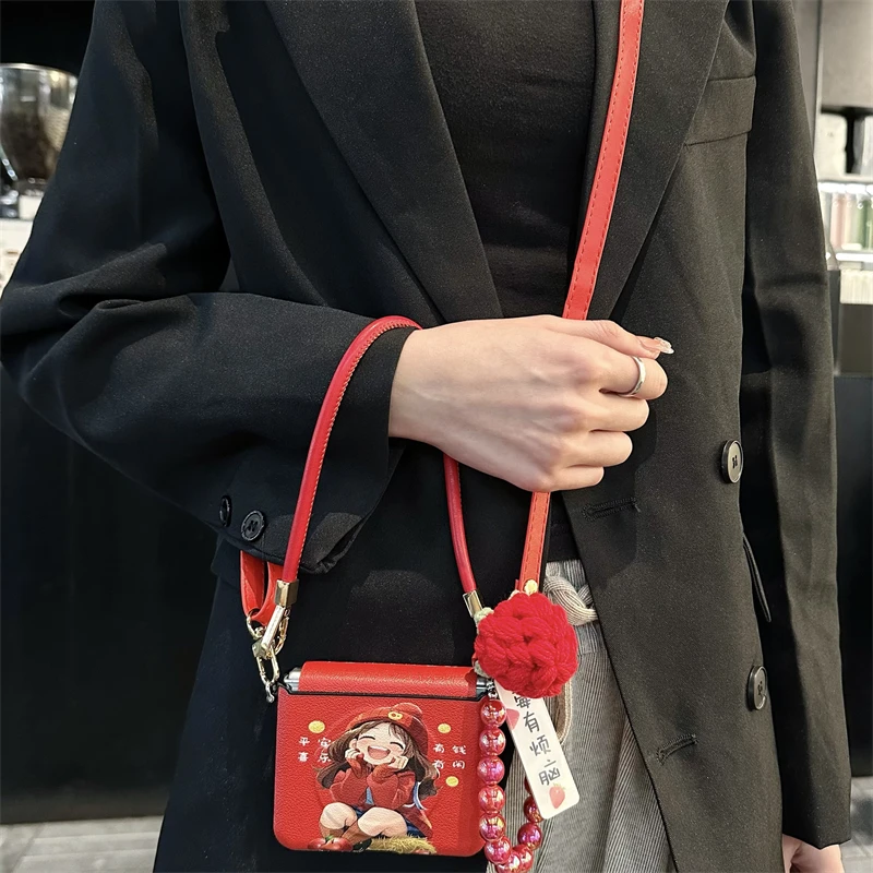 guyo红帽女孩适用于华为Purax折叠手机壳pocket2全包平安磁吸斜挎