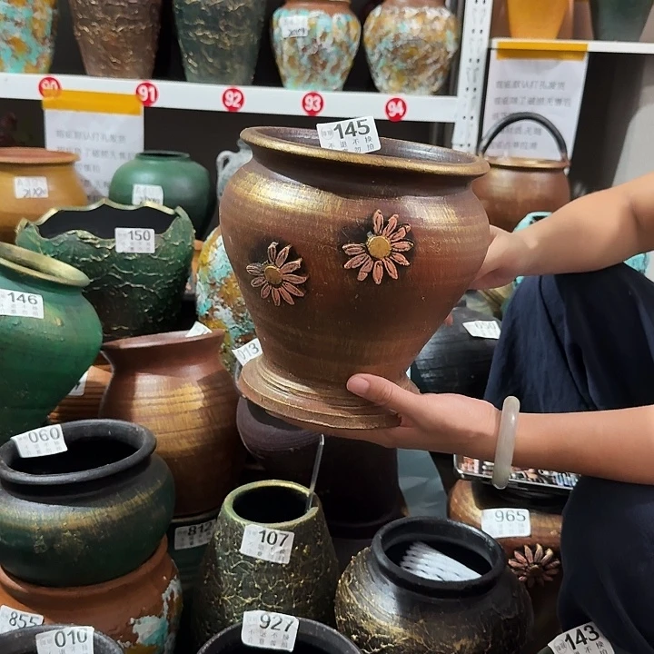 瑕疵金色鱼尾花145高度20口径18