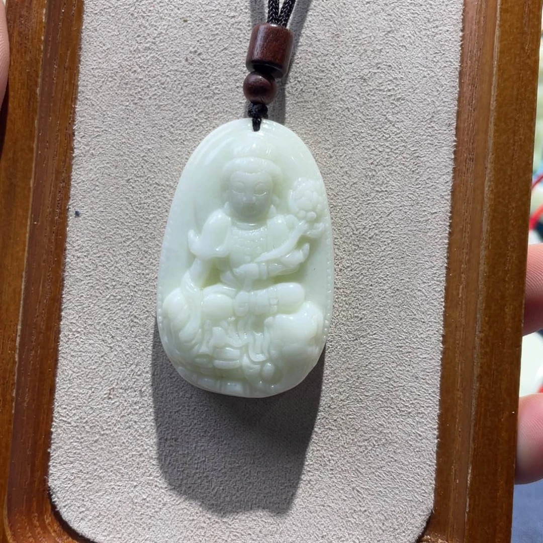 蓝田玉（蛇纹石化大理石玉）颈饰未镶嵌加****流