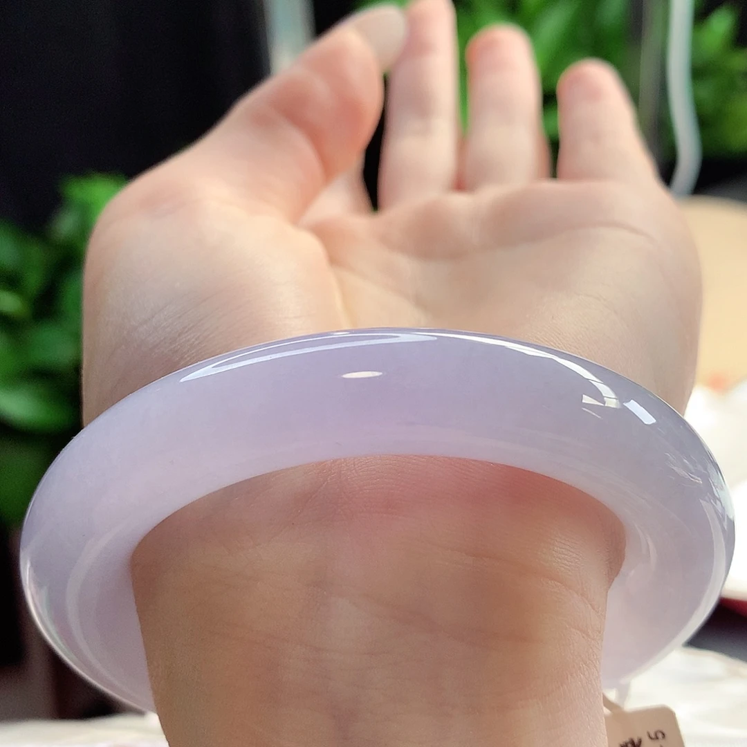 未镶嵌手镯翡翠天然A货翡翠56-57紫霞仙子 梦中情镯9号