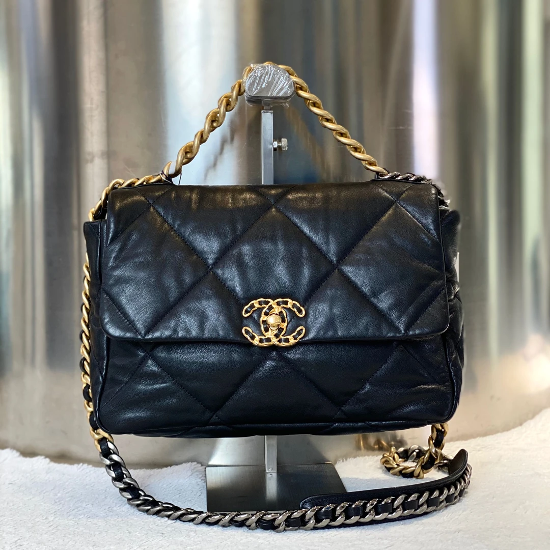 99新 Chanel/香奈儿 古有98新香奈儿19Bag大号5115