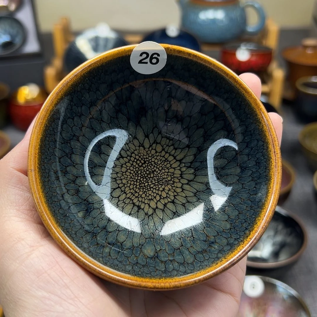 茶盏鹧鸪平口手工