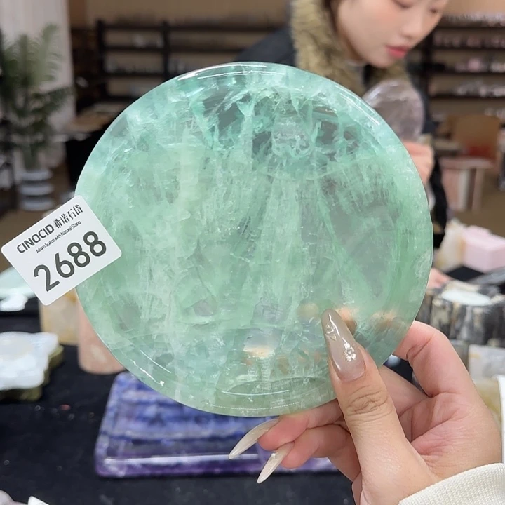 绿水晶中圆盘2688