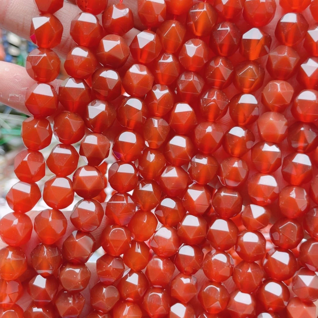 玛瑙/玉髓其他合金天然红玛瑙1条卡9➕高货