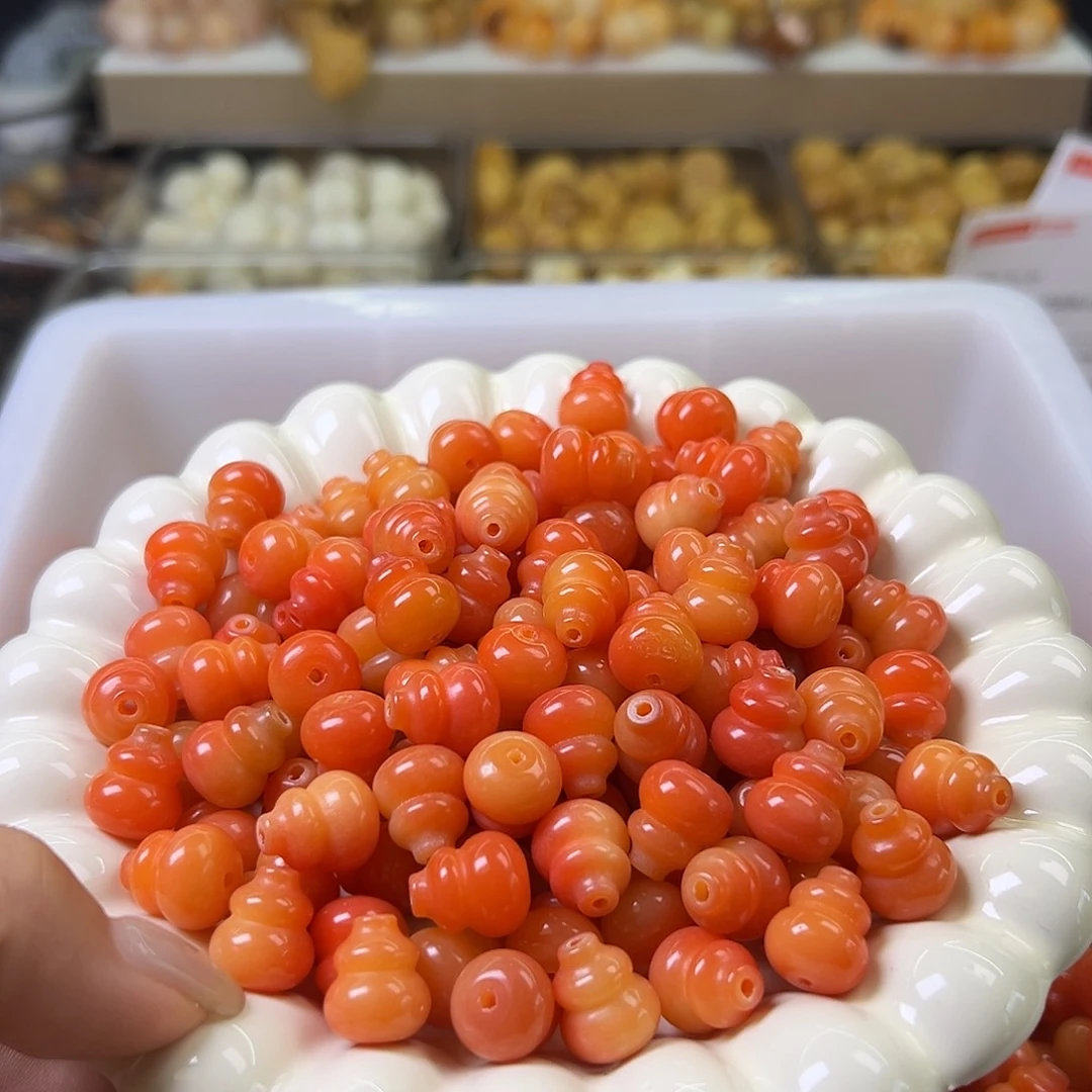 菩提根/象牙果手串微瑕橘葫芦40颗