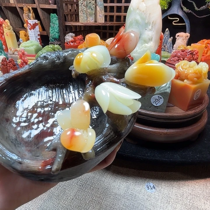 印石昌化石笔洗石