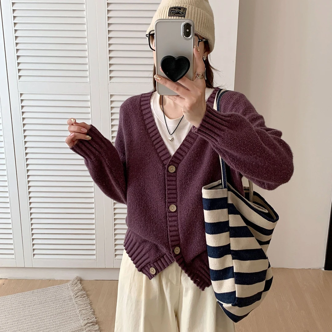 【芊荨精选】2024新款时尚百搭开衫百搭针织衫S491#