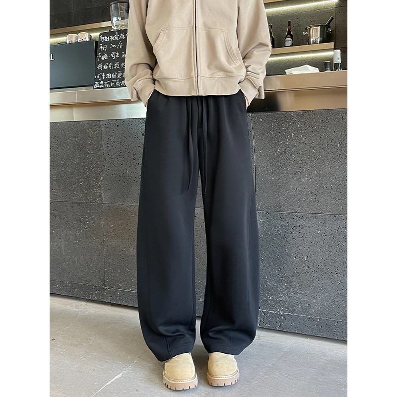 cleanfit美式潮流弯刀卫裤男秋宽松垂感复古百搭直筒休闲百搭长裤