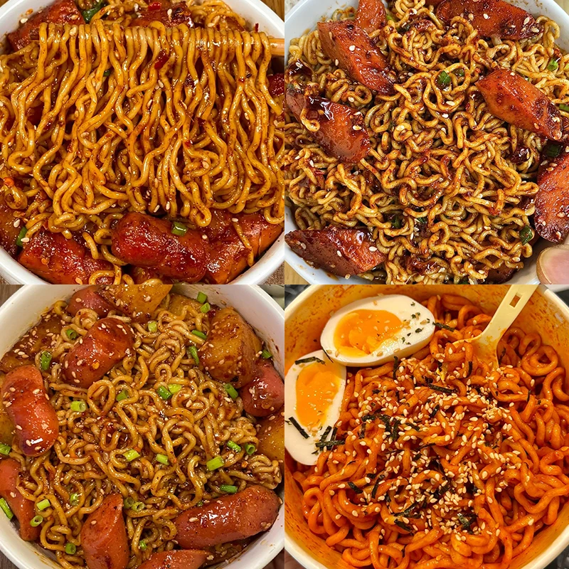 【买一箱送一箱】拌面方便面火鸡面整箱速食拌面蟹黄味干拌泡面批发