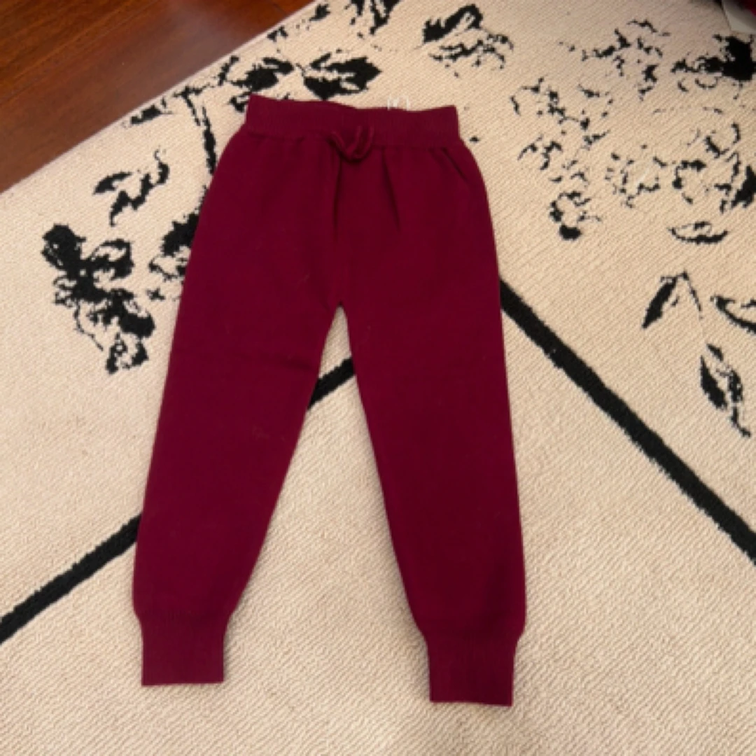 【编号P899】43G62235-02-儿童毛线裤红色-VT