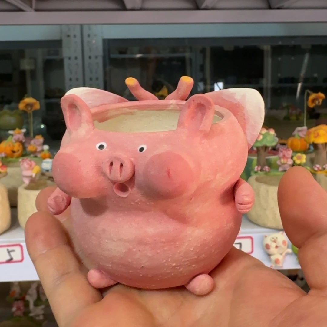 厂家直销手工花盆摆件微瑕