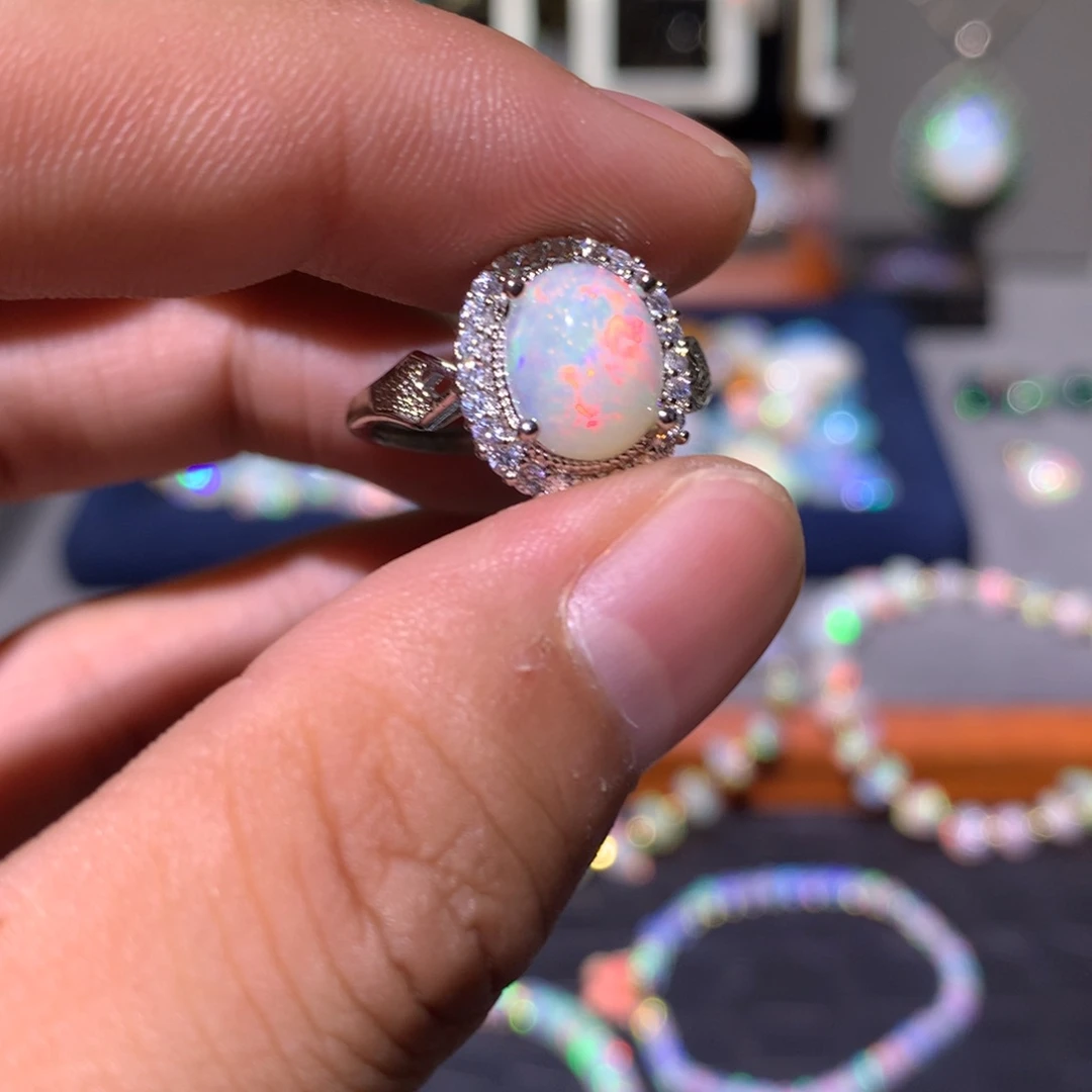 欧泊合金欧泊戒指