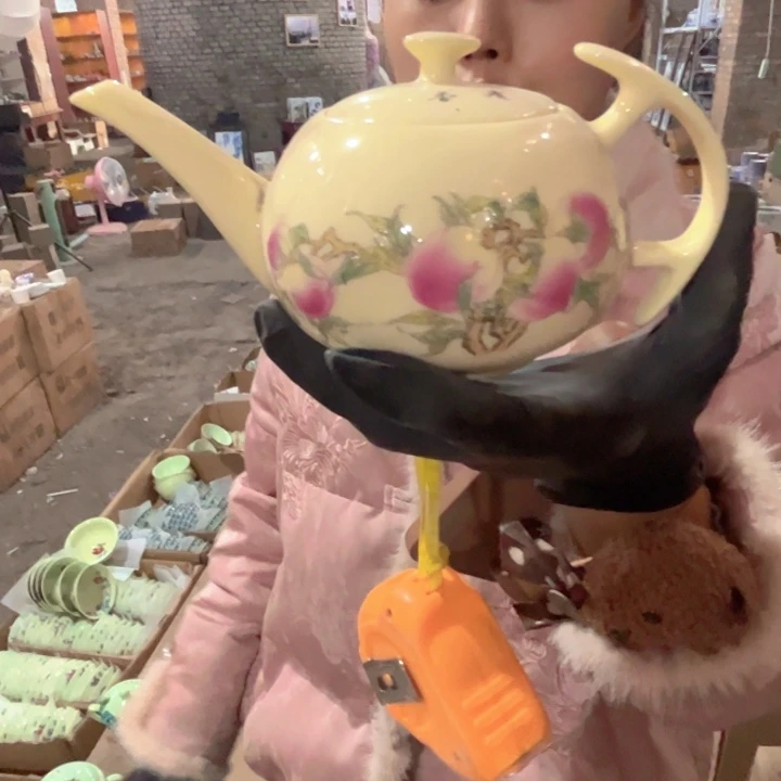 摆件陶景德镇高温瓷壶