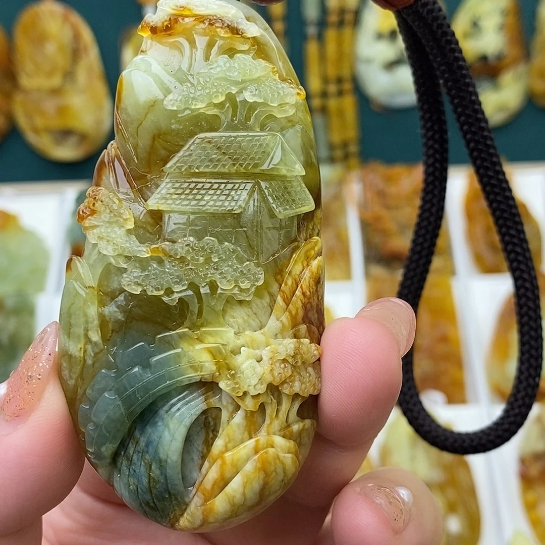 未镶嵌蛇纹石玉颈饰