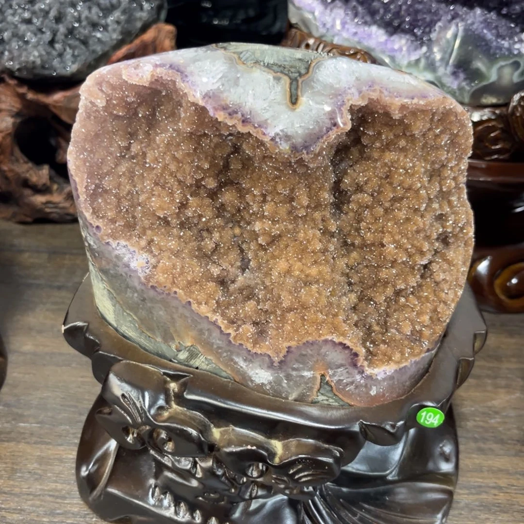 紫晶未镶嵌摆件摆件