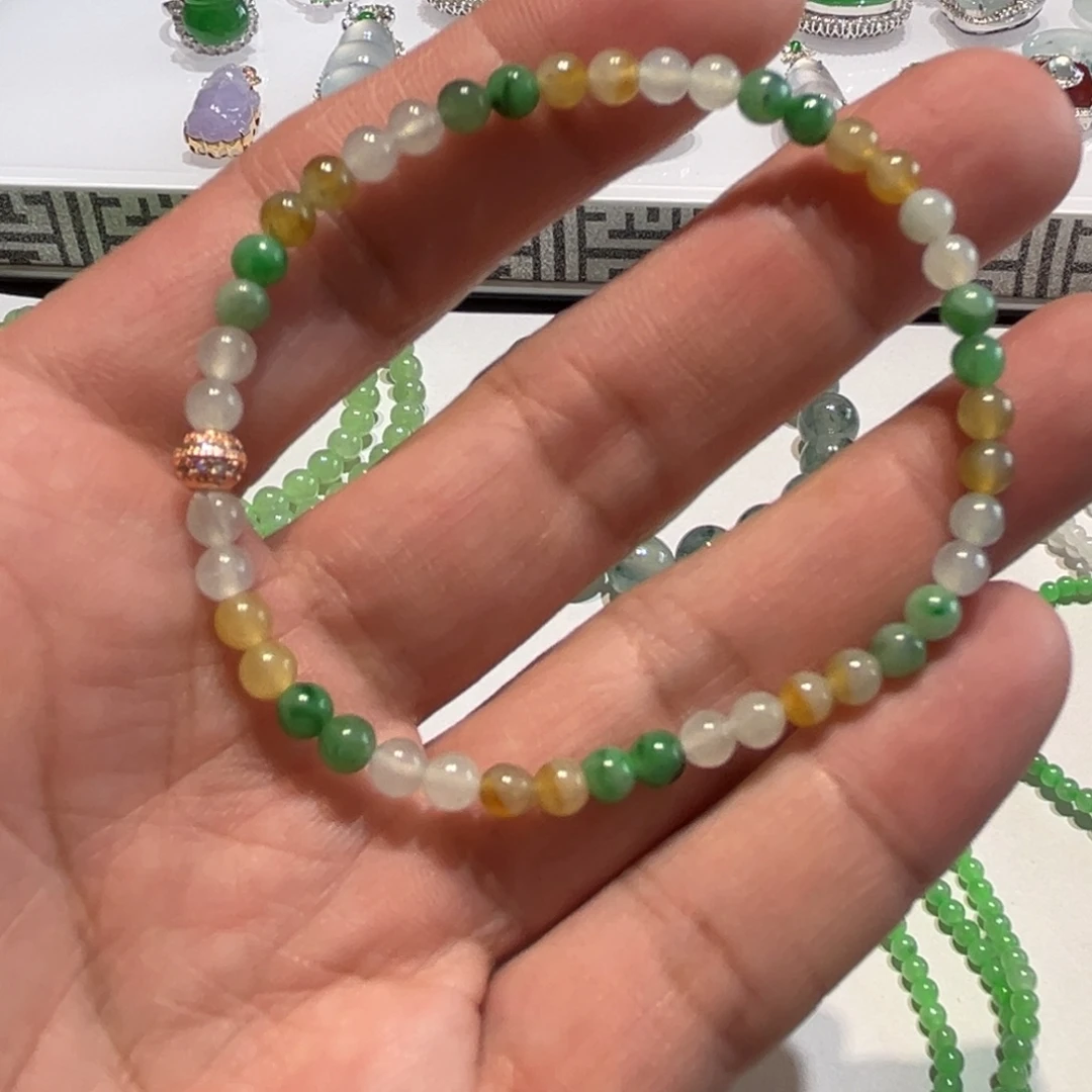 翡翠未镶嵌手链天然缅甸翡翠a货