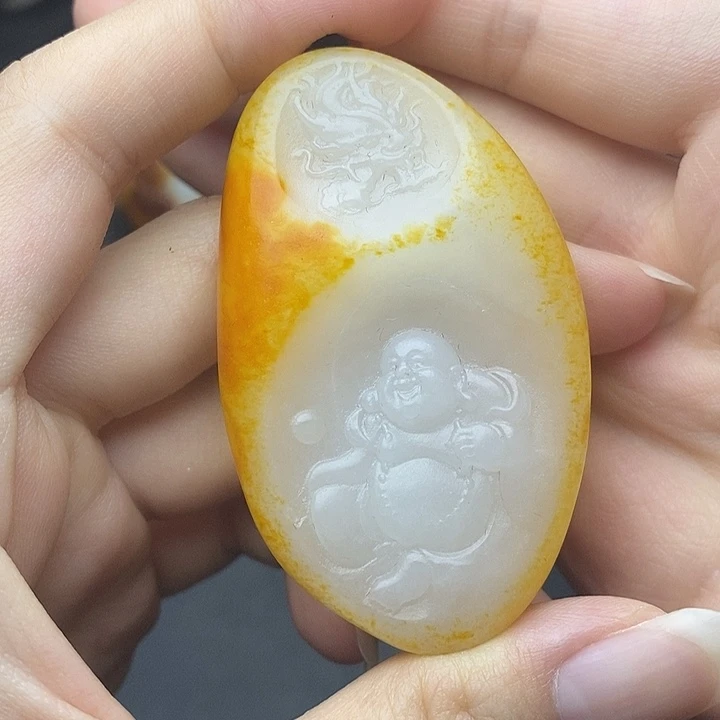 和田玉未镶嵌挂件顺****力N