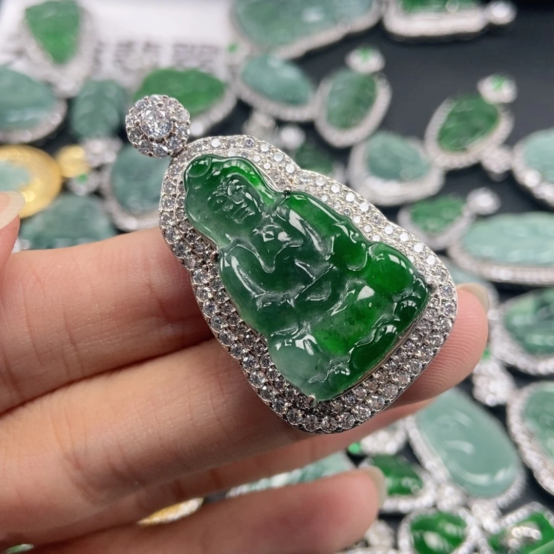 翡翠未镶嵌吊坠(不含链)