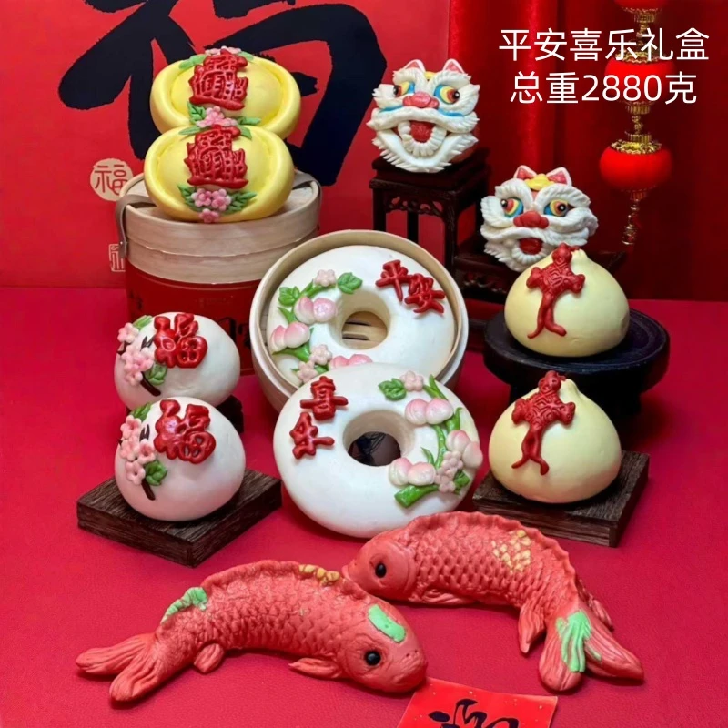 胶东花饽饽马年大吉春节花馍年货节花样面食礼盒山东大馒头过节礼