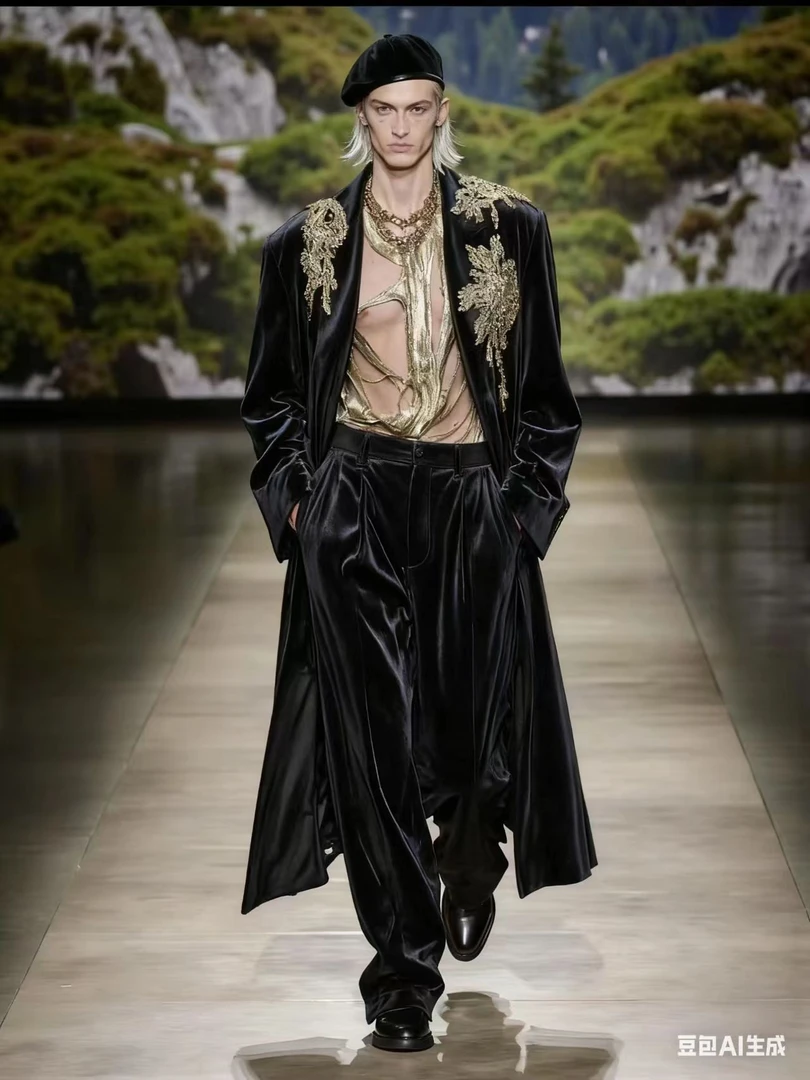 【财哥专属-穿皮绳长裤】2025上新秋冬百搭时尚男款长裤-34100#