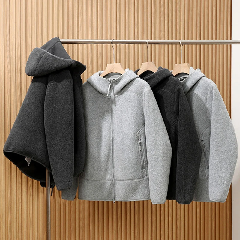 一件过冬！升级加厚！巨保暖 不臃肿 户外男士连帽摇粒绒夹克外套
